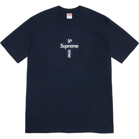 Supreme Cross Box Logo Tee - Navy