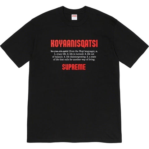 Supreme Koyaanisqatsi Tee - Black