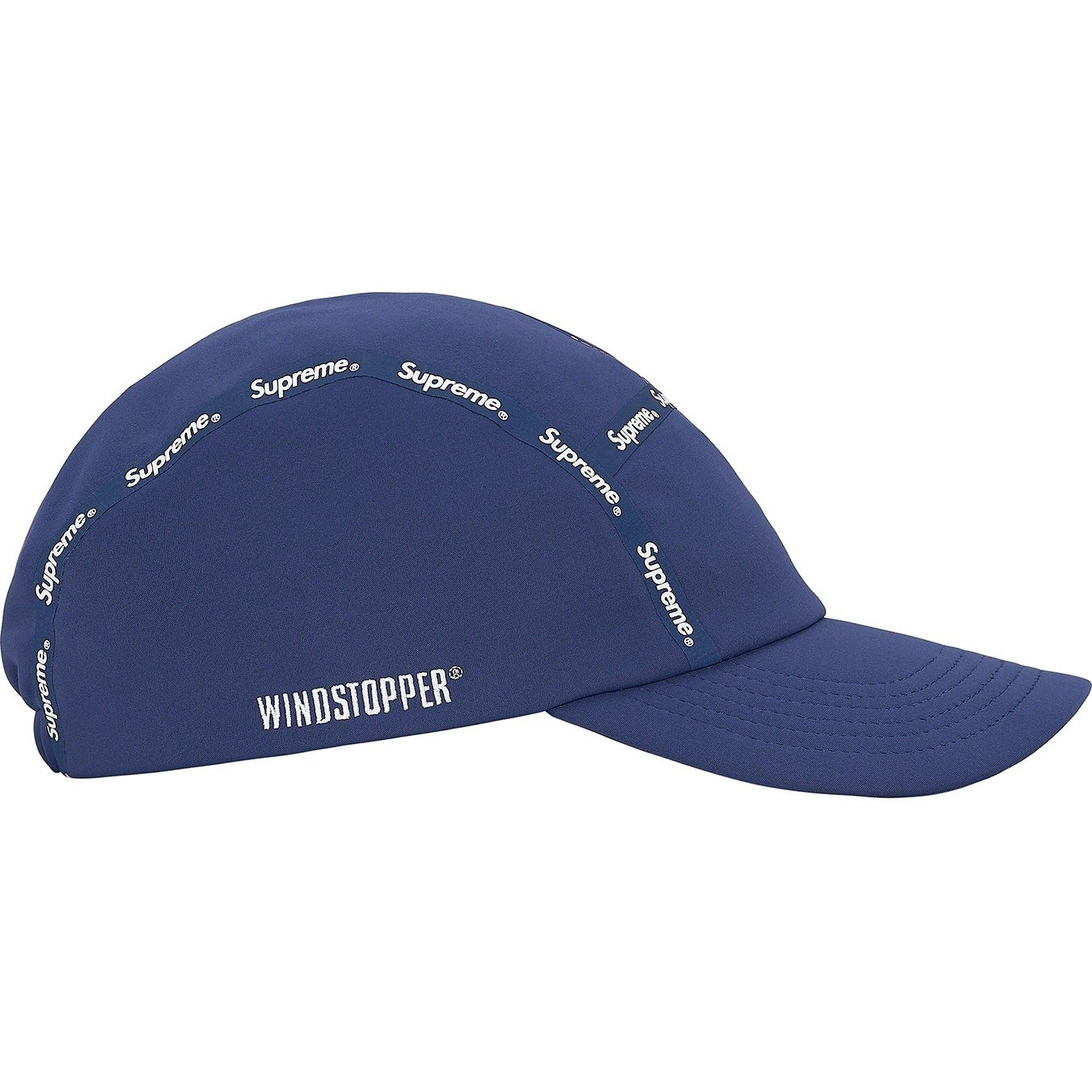 Supreme Taped Seam WINDSTOPPER Camp Cap (FW20) - Washed Navy - $58