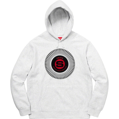 Supreme Chenille Appliqué Hooded Sweatshirt - Ash Grey
