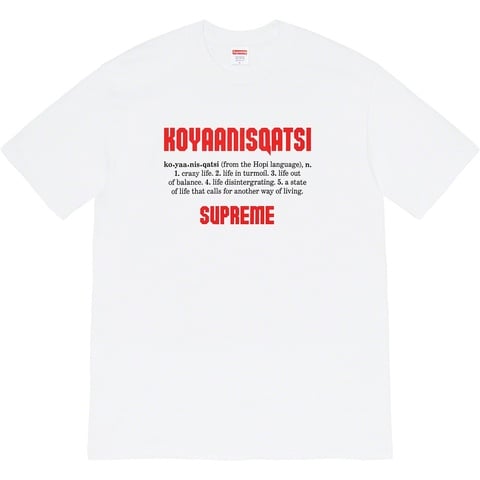 Supreme Koyaanisqatsi Tee - White