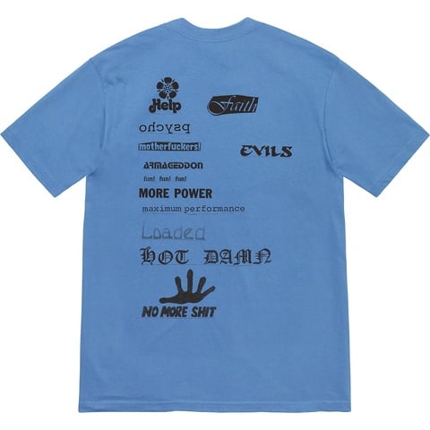 Supreme No More Shit Tee - Dusty Light Royal