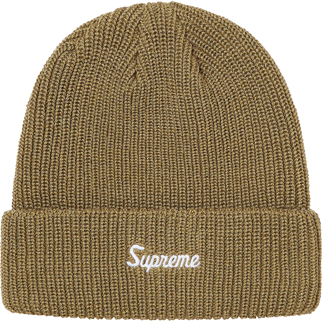 Supreme Loose Gauge Beanie (FW20) - Light Olive - $34