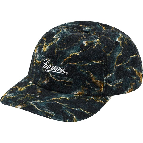 Supreme Marble 6-Panel - Black