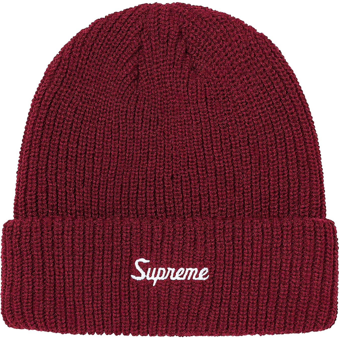 Supreme Loose Gauge Beanie (FW20) - Dark Magenta - $34