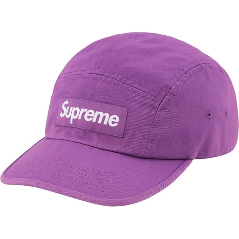 Supreme Washed Chino Twill Camp Cap - Light Purple
