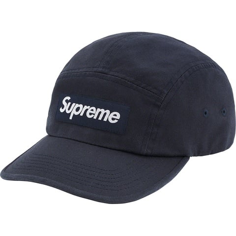 Supreme Washed Chino Twill Camp Cap - Navy