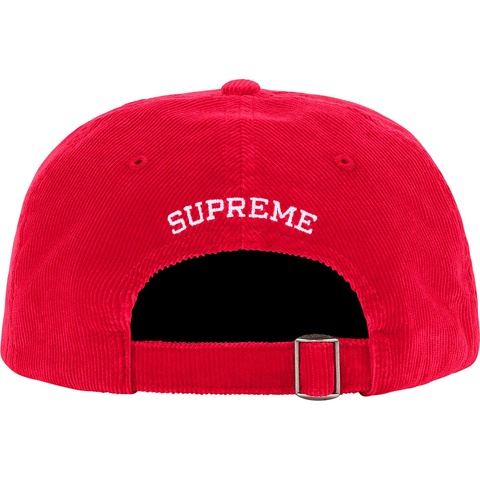 Supreme Fine Wale Corduroy S Logo 6-Panel - Red