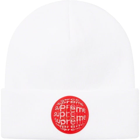 Supreme Lenticular Patch Beanie - White