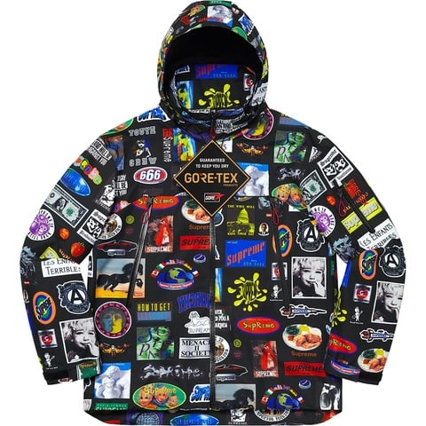 Supreme GORE-TEX Stickers Shell Jacket - Black
