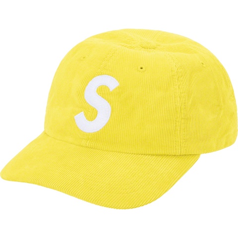 Supreme Fine Wale Corduroy S Logo 6-Panel - Yellow