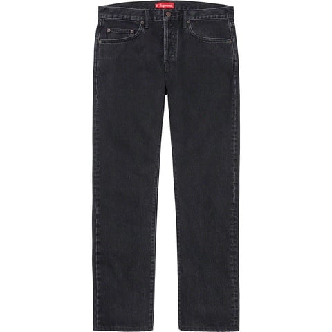 Supreme Stone Washed Black Slim Jean - Washed Black