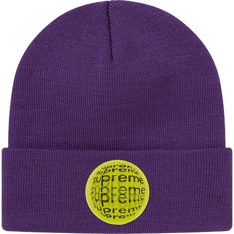 Supreme Lenticular Patch Beanie - Purple