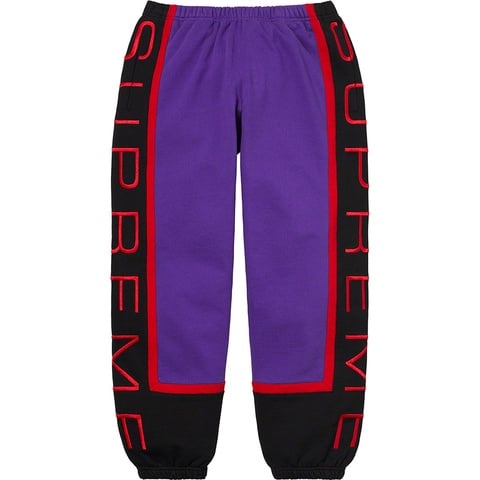 Supreme Paneled Sweatpant - Purple