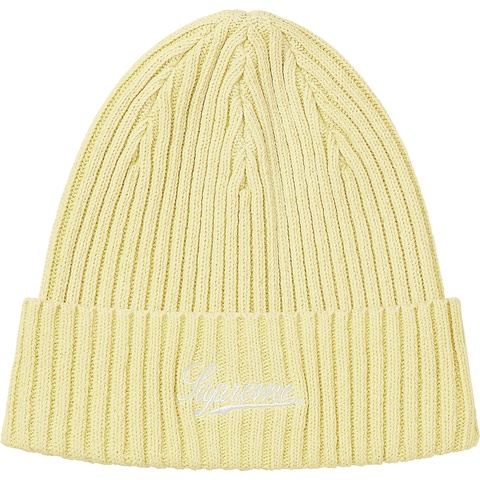 Supreme Bleached Rib Beanie - Yellow