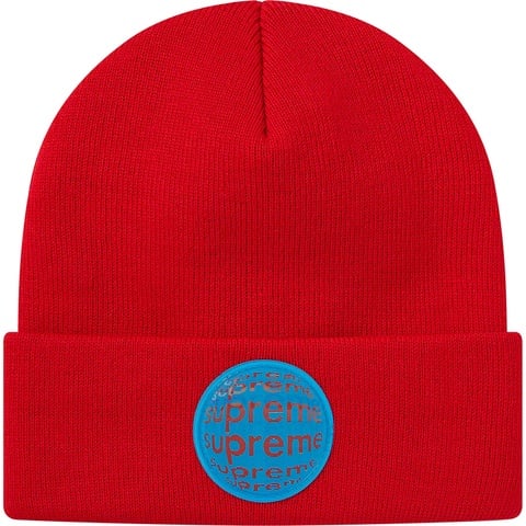 Supreme Lenticular Patch Beanie - Red