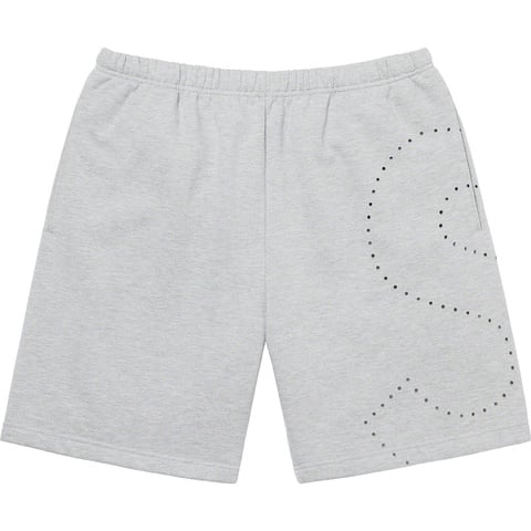 Supreme Laser Cut S Logo Sweatshort - Heather Grey