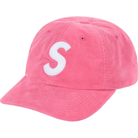 Supreme Fine Wale Corduroy S Logo 6-Panel - Pink