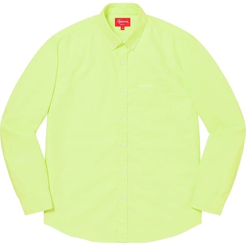 Supreme Stripe Oxford Shirt - Fluorescent Yellow