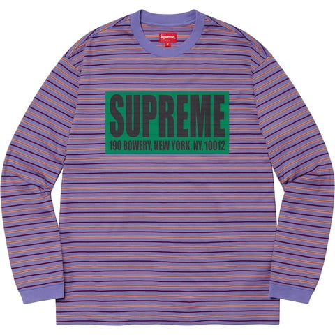 Supreme Thin Stripe L/S Top - Light Purple