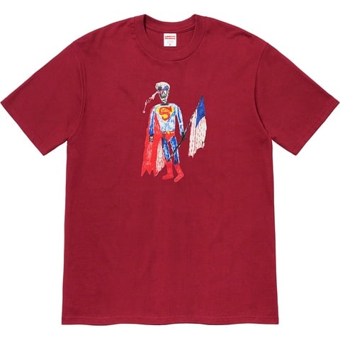 Supreme Skeleton Tee - Cardinal