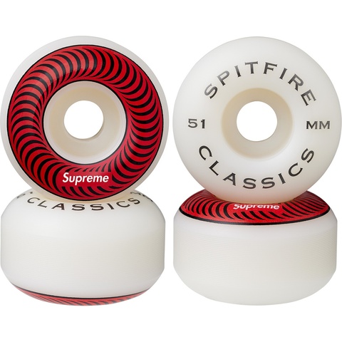 Supreme Supreme®/Spitfire® Classic Wheels(Set of 4) - Red 51MM
