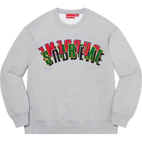 Supreme Stacked Crewneck - Heather Grey