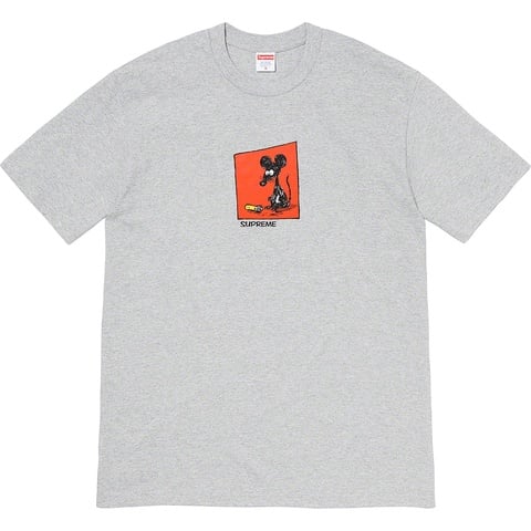 Supreme Mouse Tee - Heather Grey