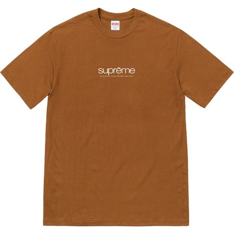 Supreme Five Boroughs Tee - Brown