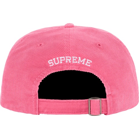 Supreme Fine Wale Corduroy S Logo 6-Panel - Pink