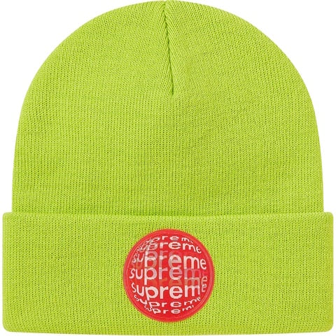 Supreme Lenticular Patch Beanie - Lime