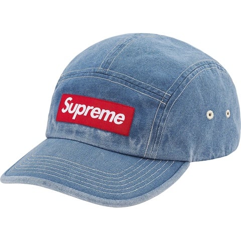 Supreme Washed Chino Twill Camp Cap - Denim