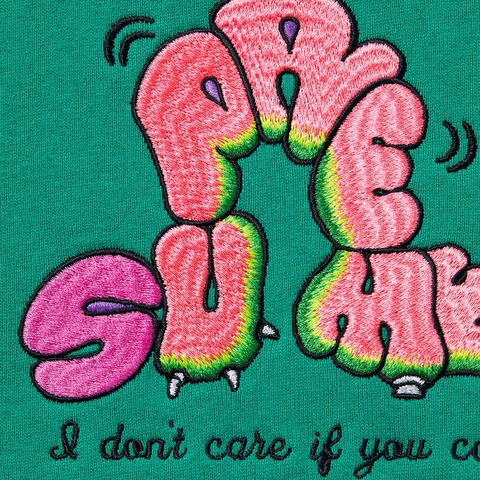 Supreme Don't Care Hooded Sweatshirt - Light Pine