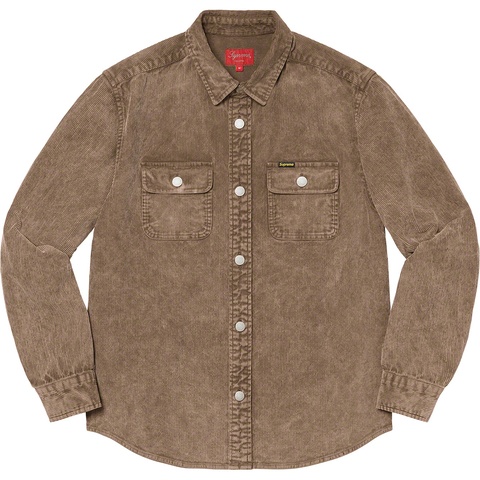 Supreme Washed Corduroy Shirt - Brown