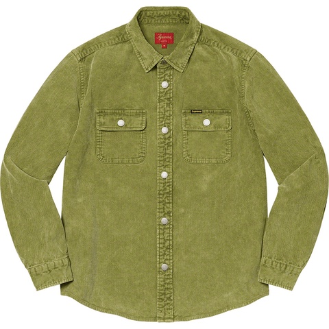 Supreme Washed Corduroy Shirt - Green
