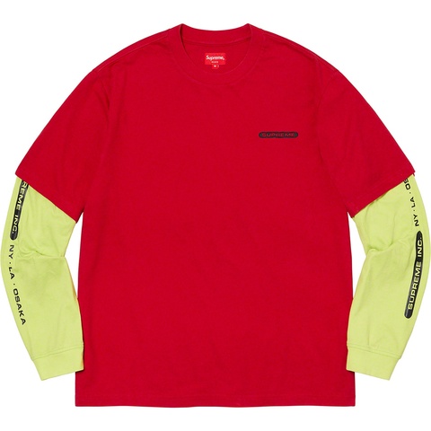 Supreme Supreme Inc. Paneled L/S Top - Red