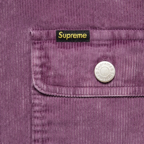 Supreme Washed Corduroy Shirt - Purple