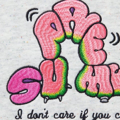Supreme Don't Care Hooded Sweatshirt - Heather Multi