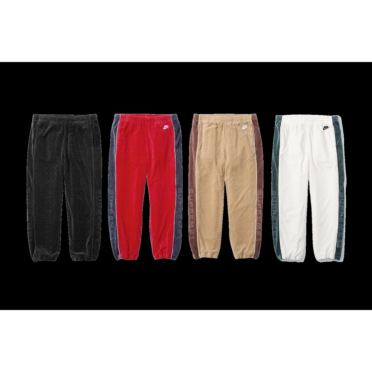 nike supreme velour pants