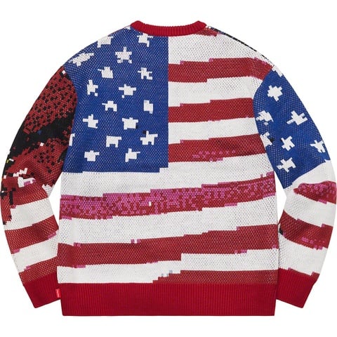 Supreme Digital Flag Sweater - Red