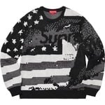 Supreme Digital Flag Sweater (SS21) - Black