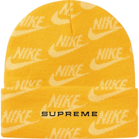 Supreme Supreme®/Nike® Jacquard Logos Beanie - Pale Yellow