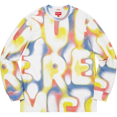 Supreme Half Tone L/S Top - White