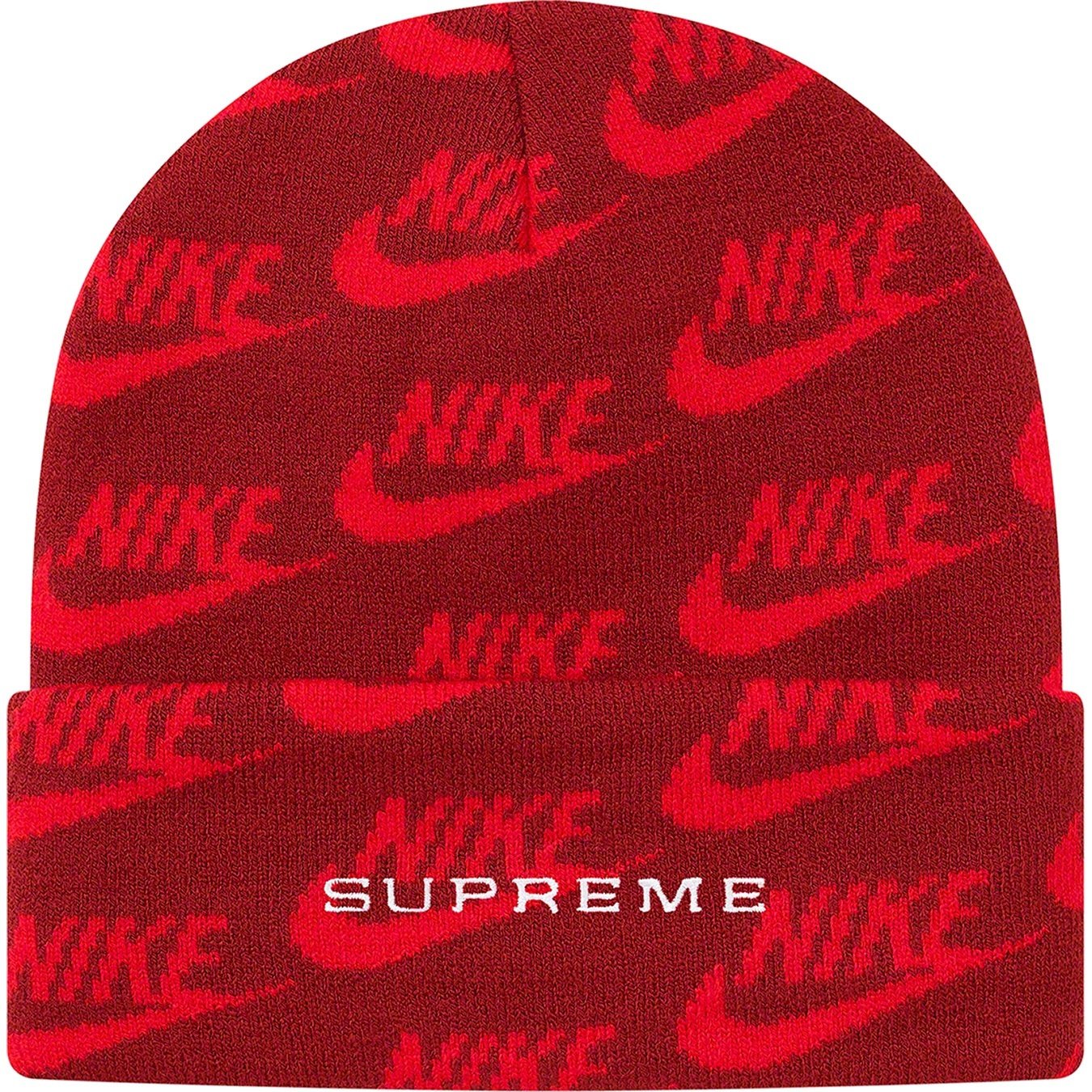 Supreme Supreme Nike Jacquard Logos Beanie (SS21) - Red - $38