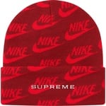 Supreme Supreme Nike Jacquard Logos Beanie (SS21) - Red