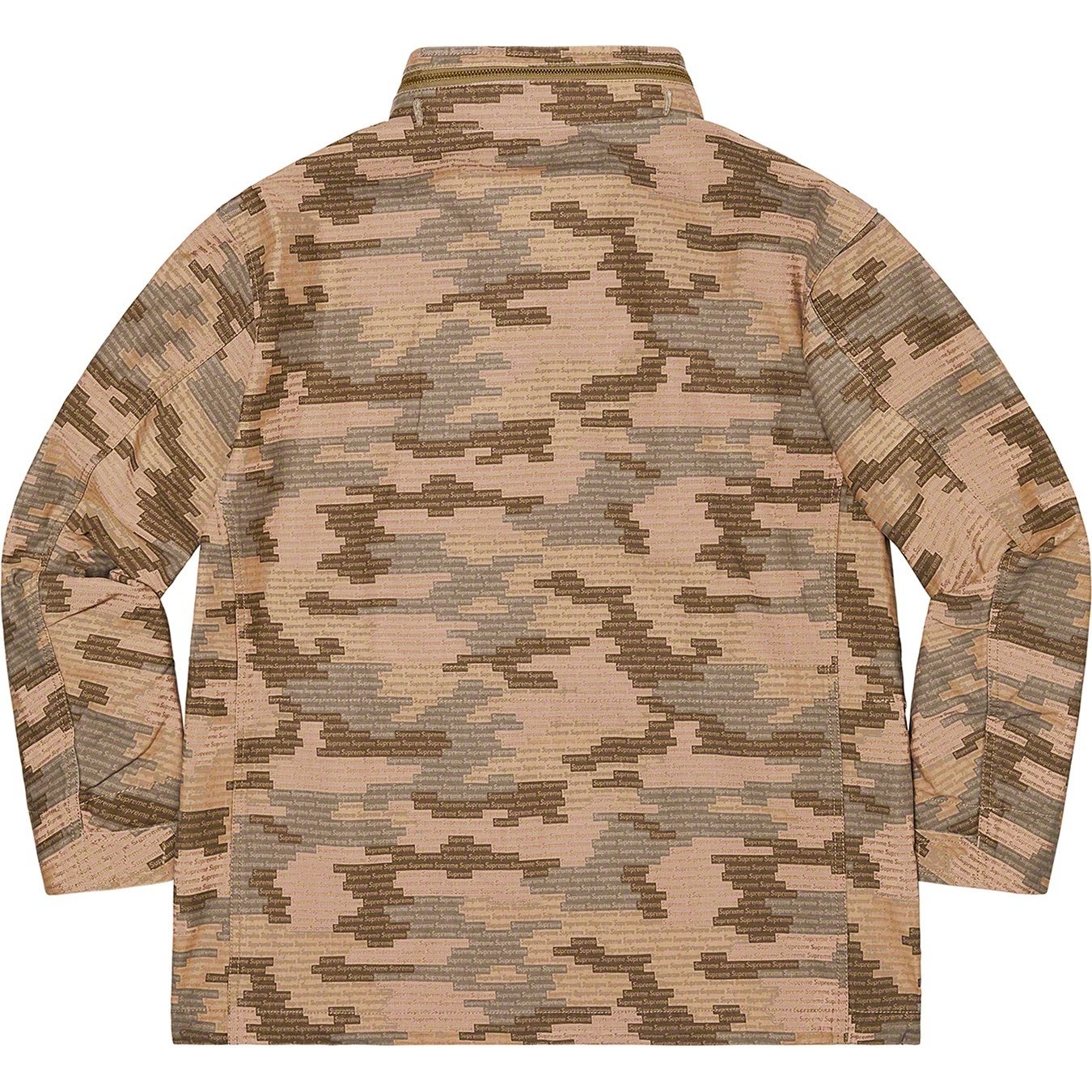 Supreme Logo Camo M-65 Jacket (SS21) - Tan - $298