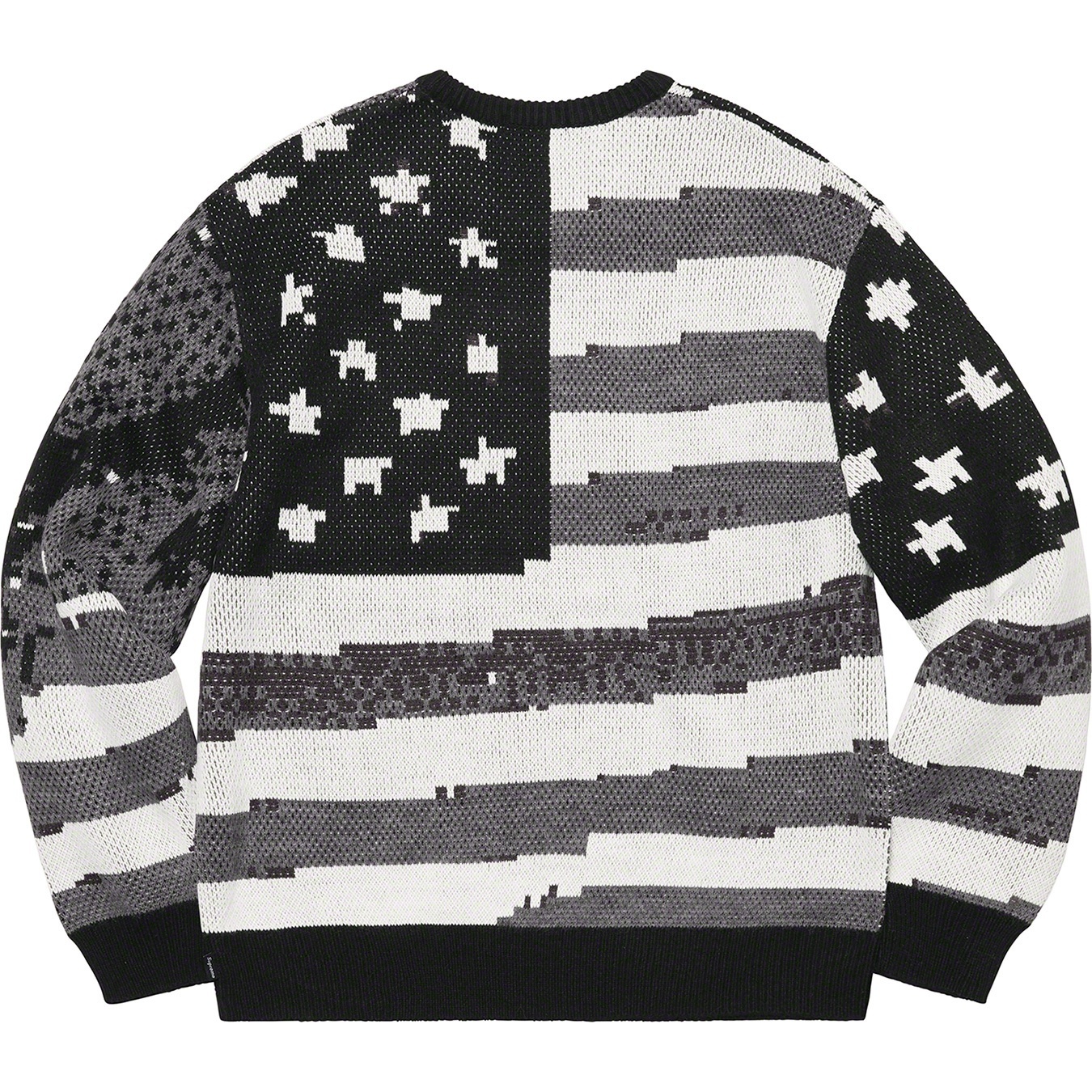 Supreme Digital Flag Sweater (SS21) - Black - $158