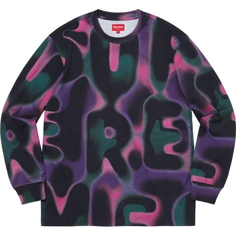 Supreme Half Tone L/S Top - Black
