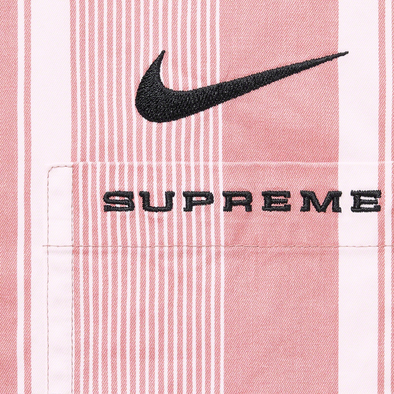 Supreme Supreme Nike Cotton Twill Shirt (SS21) - Pink Stripe - $128