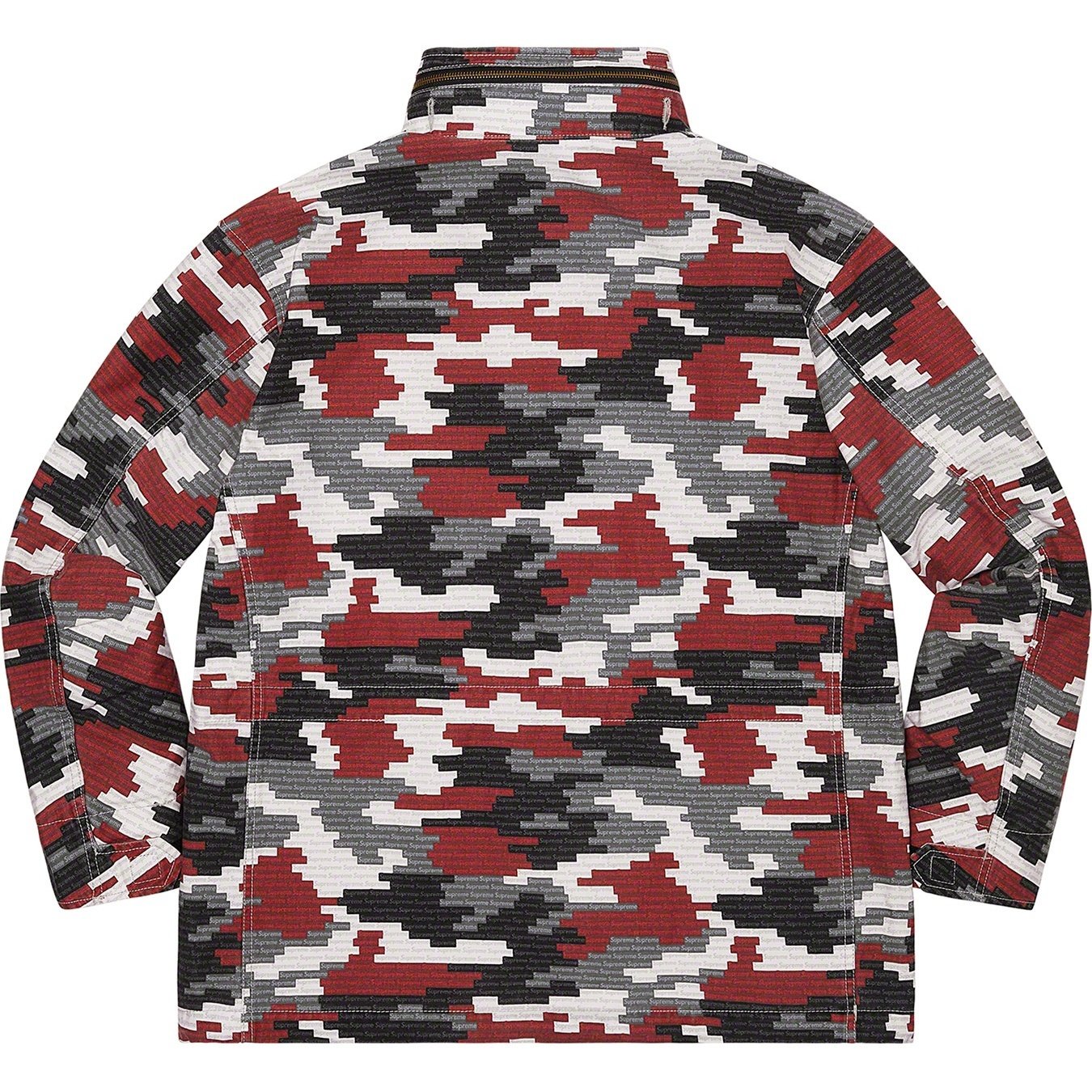 Supreme Logo Camo M-65 Jacket (SS21) - Red - $298